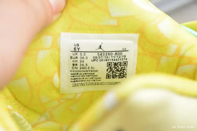 1st Kicks Jordan (GS) 543390-800 6 Retro Floral Air Yellow Dynamic 0522